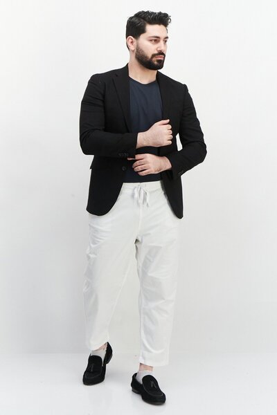 Reaction by Kenneth Cole Men Regular Fit Plain Long Sleeve Blazer, Black