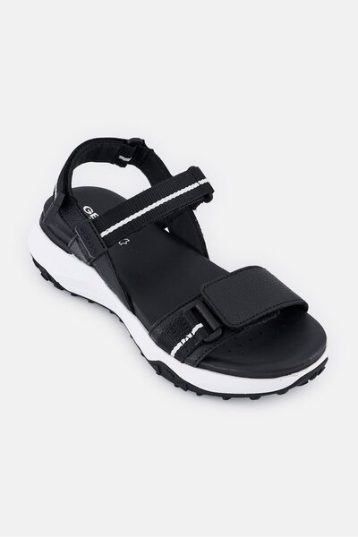 Geox Women Velcro Closure Sandals, Black