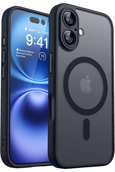 Generic جراب مغناطيسي غير لامع لهاتف iPhone 16 | أسود