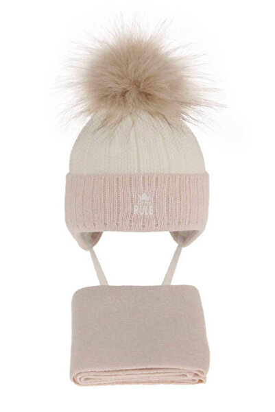 fantasialand Winter set for girls, Sindi cream-white hat and scarf