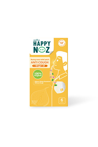 Happy Noz هابي نوز لصقات البصل العضوية للكبار مضاد للسعال ولتخفيف اعراض البرد