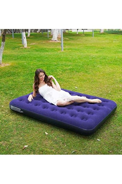 SUKILO Full Size Inflatable Air Mattress – Portable Blow-Up Bed for Camping, Hiking & Home Use –