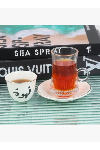 rexa طقم فناجين قهوة وشاي بعبارة (قهوة) 36 قطعة