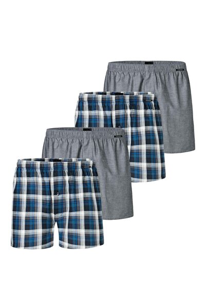 Schiesser Herren Web-Boxershorts, 4er Pack - Webware, Unterhose, Baumwolle