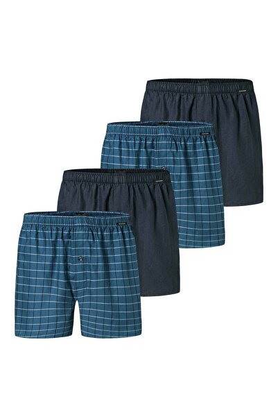 Schiesser Herren Web-Boxershorts, 4er Pack - Webware, Unterhose, Baumwolle