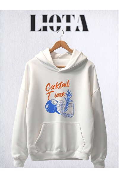 Vordevia سويت شيرت كبير الحجم مطبوع عليه وقت الكوكتيل