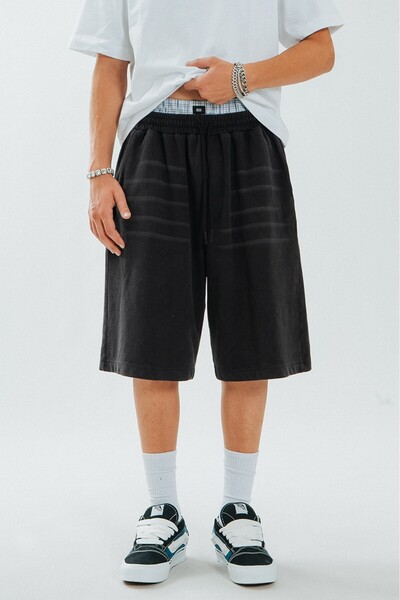 Super Rare Urban Relaxed Black Men's Shorts