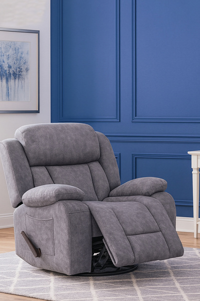 Medical Sleep Rocking & Rotating Relaxing Recliner Chair with Bed Mode - Grey - HS485