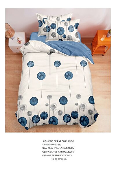 CHIRASO CHIRASO Bedding Set, 1 Person, ELASTIC Sheet 140x200cm, Duvet Cover 160x200cm, 2 Pillowcases