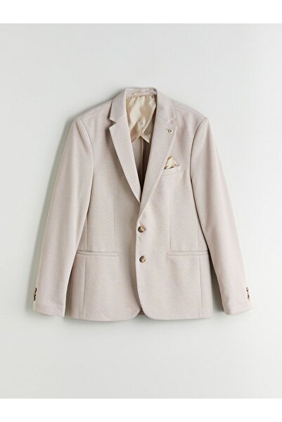 LC Waikiki Bej Dar Kalıp Erkek Blazer Ceket