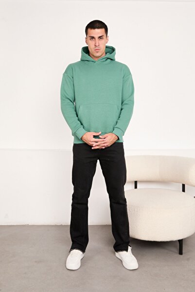 STOCX Men's Basic Oversize Hooded Sweatshirt
