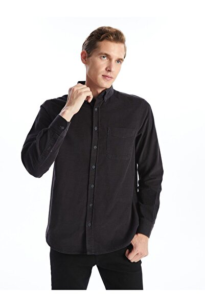 LC Waikiki Regular Fit Long Sleeve Velvet Men's Shirt