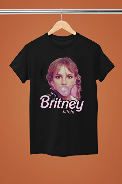 MAGORS БРИТНИ СПИЪРС ПРИНТ ПАМУКЛЕНА БИКЕТ ЯКА КЪСА РЪКАВА РЕГУЛЯРНА ТРИКО