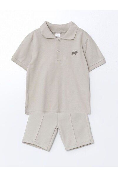 LC Waikiki Lcw Kids Polo Neck Boys T-Shirt and Shorts Pack of 2