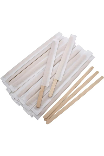 LYOBEST Set 1000 palete din lemn pentru cafea ambalate individual, unica folo...