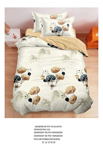 CHIRASO CHIRASO Bedding Set, 1 Person, ELASTIC Sheet 140x200cm, Duvet Cover 160x200cm, 2 Pillowcases