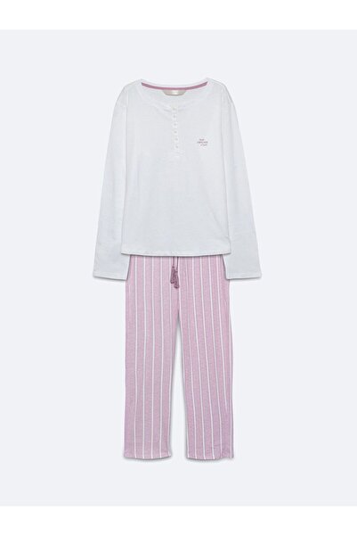 LC Waikiki Pembe Bisiklet Yaka Kadın Pijama Takımı