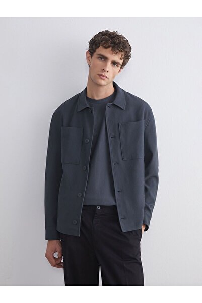 LC Waikiki Lcw Vision Anthracite Shirt Collar Men's Jacket