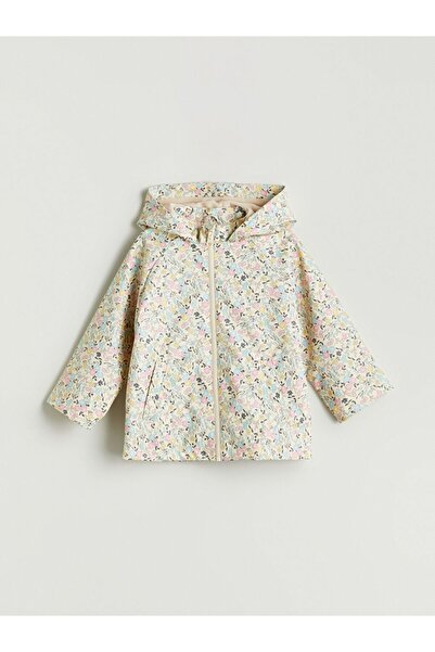 LC Waikiki Lcw Kids Hooded Floral Girl's Raincoat