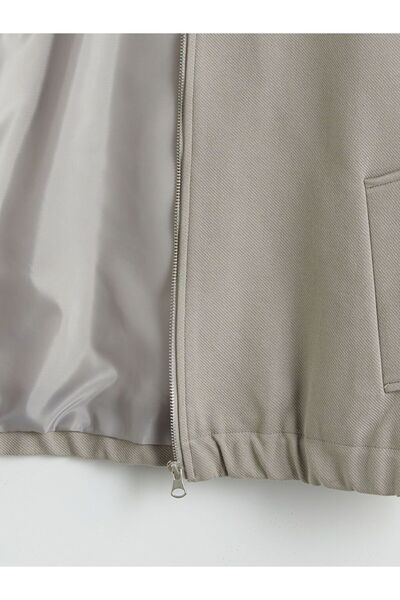 LC Waikiki Ανδρικό παλτό με γιακά πουκάμισο σε μπεζ τυπικό κορμό