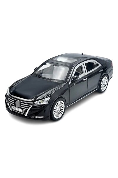 MASHASHOP Mașină de jucărie din metal, model Toyota Crown, scară 1:24, neagră...