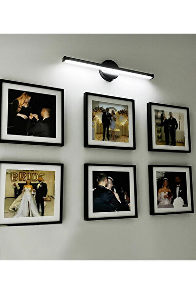 VOLTMARKET Yapışkanlı 36 Cm Beyaz Işık Ledli Pilli Aplik Banyo Tablo Ayna Aydınlatma Pil Dahildir