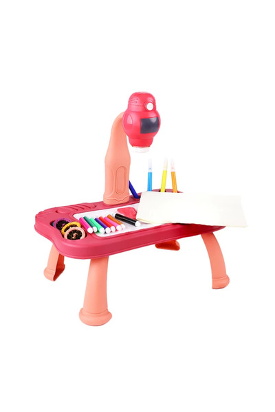 ELMHURST Masă de desen cu proiector holografic, 6 diapozitive cu 48 de animaț...