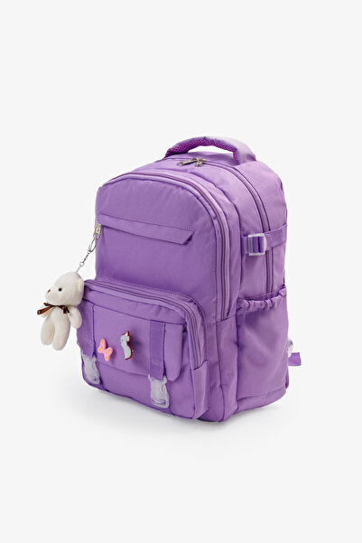 QUOVO KAWAİİ TARZI ORTOPEDİK ÇOK GÖZLÜ YERLİ OKUL ÇANTASI BESLENME KALEMLİK SETİ OKUL ÇANTASI SETİ