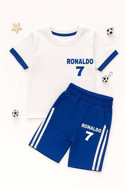 Calisa Boys Ronaldo T-Shirt Bag and Shorts Summer Tracksuit Set