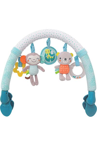THE MOON Brand Jungle Friends Activity Toy Bar, Hanging Toy, Play Arch Stroller Crib Pram Activity B
