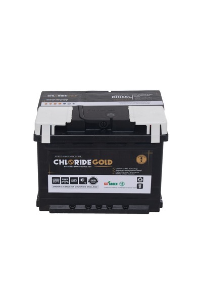 BATTERY بطارية سيارة كلوريد الذهب المنزلية، 12 فولت، 55 أمبير