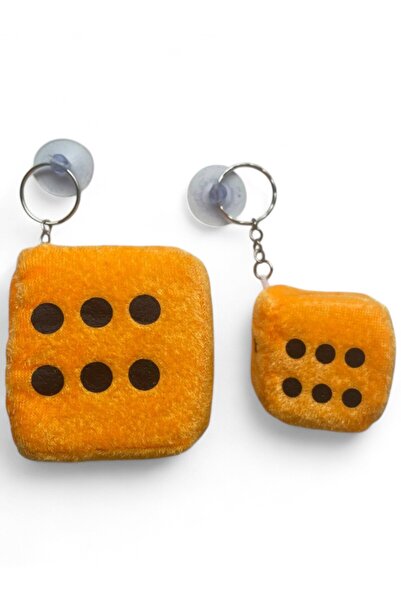 GALATA GIFT Turuncu Araba Aksesuarı, Dikiz Aynası Süsü, Zar İki Adet Süs, 6*6...