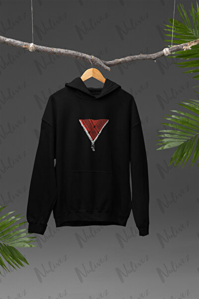 Nulivez هودي كبير الحجم للجنسين مطبوع عليه رمز فلسطيني عالي الجودة