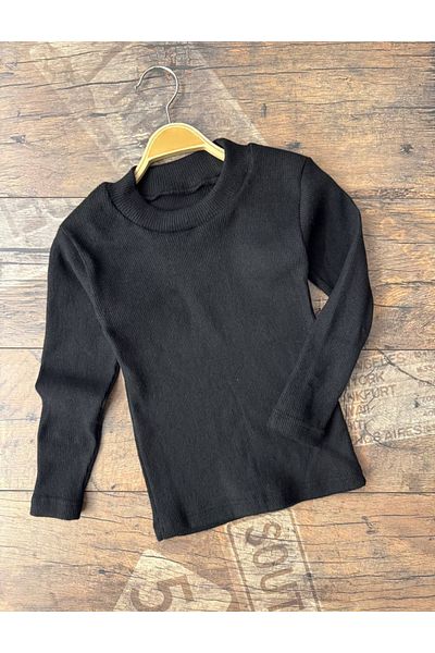 ARBİ kids Unisex School Half Collar Long Sleeve Single Top Report Casquele Fabric Full Mold