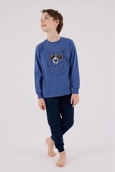ROLY POLY 100% Cotton Circle Neck Boy's Long Sleeve Pajama Set