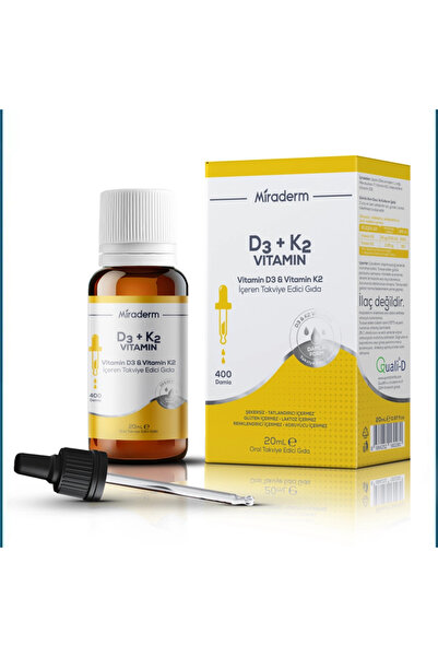 Miraderm D3 + K2 Vitamin Drops |   400 Drops |   20ml