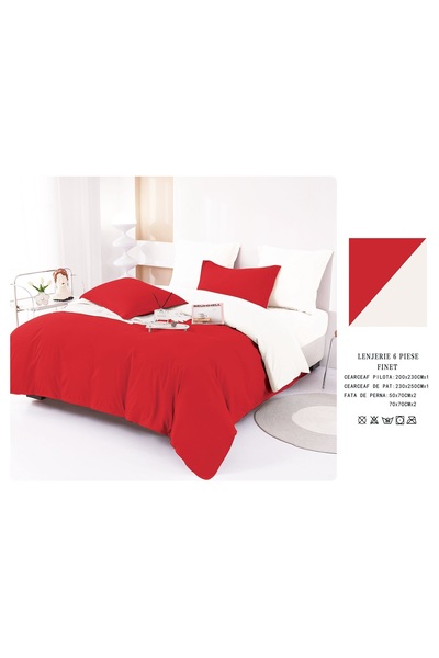 CHIRASO CHIRASO Linen, FINE THICK, TWO-COLOURED Classic Sheet 230x250cm, Duvet Cover 200x230cm, 4 Pillowcases