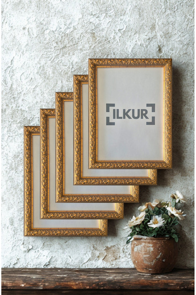 ilkur Πλαίσιο με μοτίβο φύλλων από απλό γυαλί μεγέθους Α4 (21Χ30 εκ.) Πεντάλοιπο