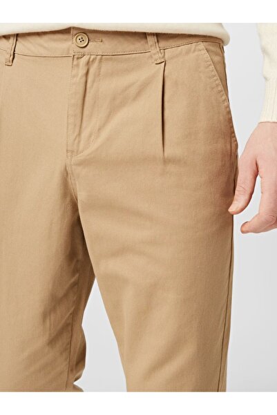 About You Azad beige pleated trousers