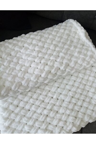 A&D HANDMADE Hand Knitted Puffy Baby Blanket>Plush Blanket>Mother Baby>Baby Gift 100*100 cm