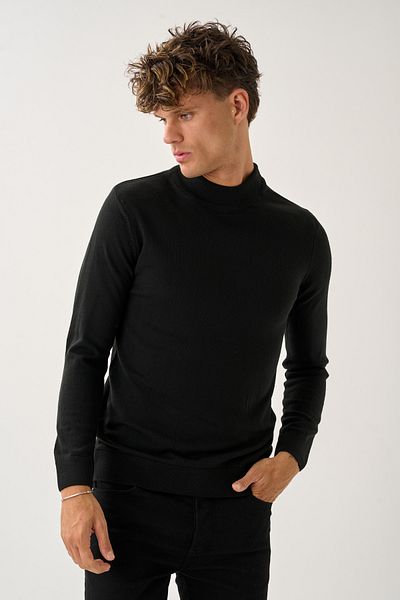 Redline Aristo Standard Fit Half Turtleneck Sweater Black