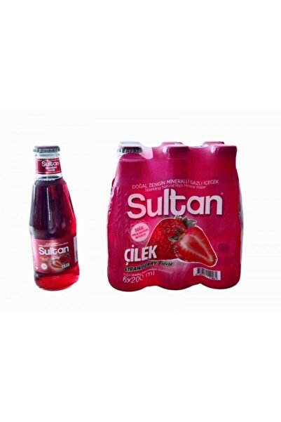 Sultan Maden Suyu Çilek Aromalı 200 ML x 6 Adet