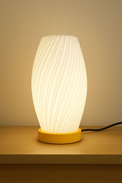 Generic Modern Çizgili Masa Lambası – Dekoratif LED Gece Lambası & Abajur