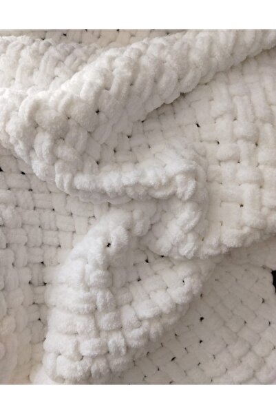 A&D HANDMADE Hand Knitted Puffy Baby Blanket>Plush Blanket>Mother Baby>Baby Gift 100*100 cm