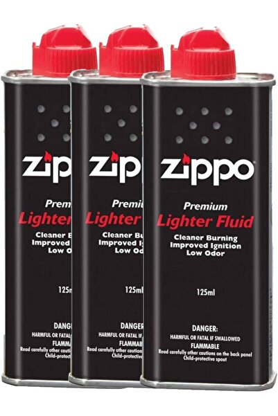 Zippo USA 3141 Metal Lighter Fluid, 125ml - Pack of 3 (Black)