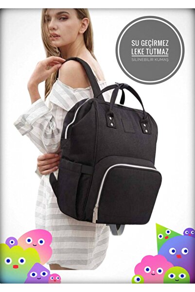tıfıl Su Geçirmez Leke Tutmaz Silinebilir Kumaş Klasik Anne Bebek Çantası