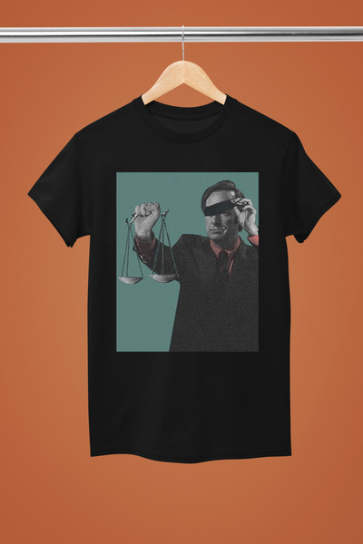 MAGORS تيشيرت ساول جودمان مطبوع من القطن بأكمام قصيرة وقصة عادية