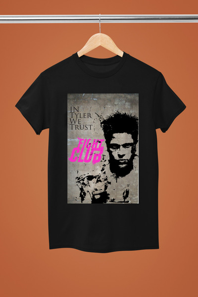 MAGORS تيشيرت قطني مطبوع بأكمام قصيرة من FIGHT CLUB