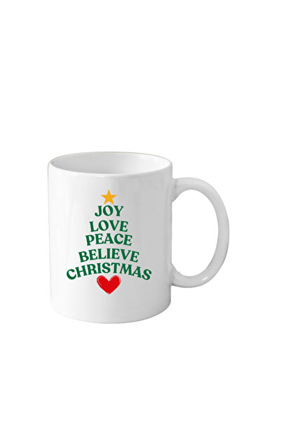 OEM Personalized white Christmas mug 330 ml gift for colleagues