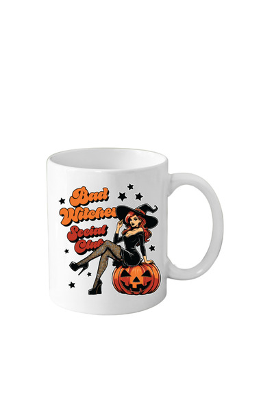 OEM Cana ceramica alba 330 ml Halloween decor spooky